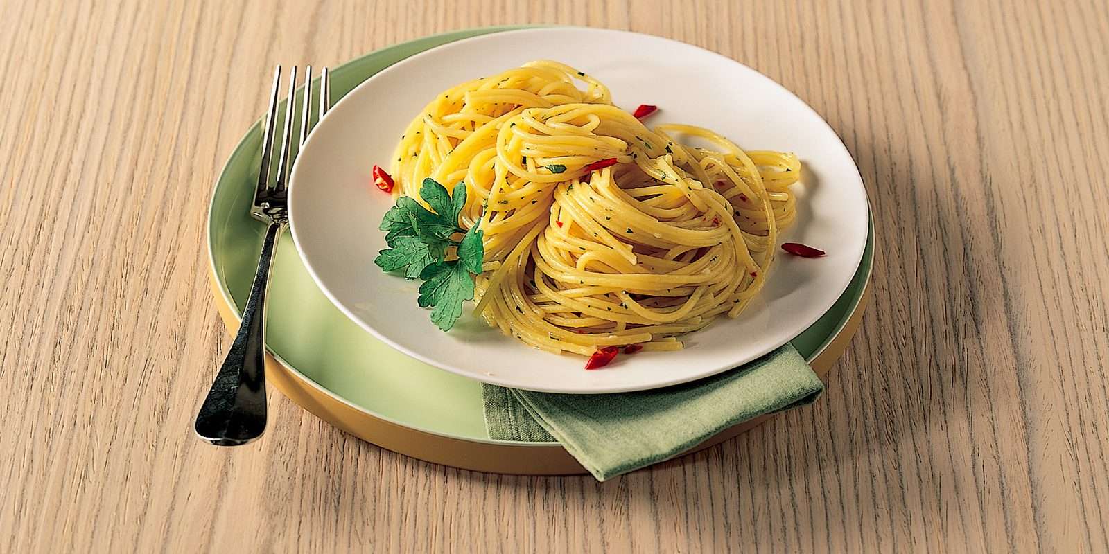 Spaghetti aglio olio e peperoncino